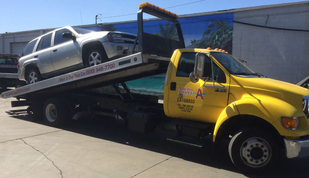 Cash For Cars San Mateo County premium Flatbed Tow Truck